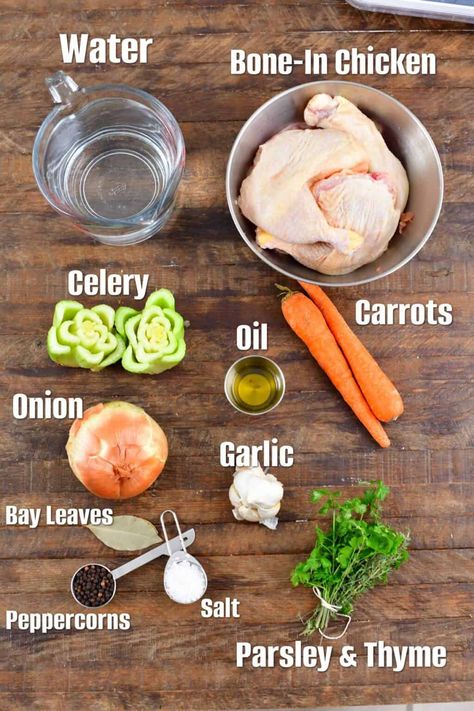 Homemade Chicken Stock Insta Pot Chicken Stock, Chicken Stock Recipe Crock Pot, Diy Chicken Stock, Chicken Stock From Whole Chicken, How To Make Chicken Stock, Chicken Stock Instant Pot, Crockpot Chicken Stock, Best Chicken Stock Recipe, Whole Chicken Soup