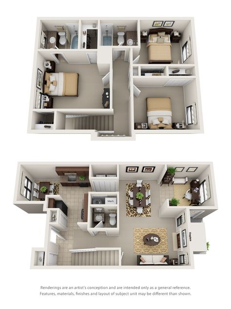 2 Bedroom Loft Apartment Floor Plan, 3 Bedroom Apartment Floor Plan, Floor Plans 3 Bedroom, 3 Bedroom Floor Plans, Hoover Alabama, Three Bedroom Apartment, Condo Floor Plans, 3 Bedroom Floor Plan, One Bedroom House