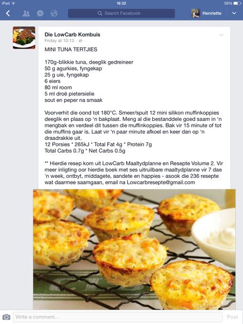 Tuna koekies Tuna Tart, Easy Quiche Recipe, Savoury Tarts, Banting Recipes, Easy Quiche, Quiche Recipe, Lchf Recipes, South African Recipes, Quiche Recipes