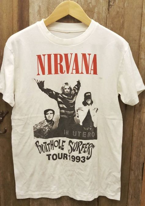 Personalization Ideas, Butthole Surfers, Dog Brand, Nirvana Shirt, Vintage Band T Shirts, Wallet Minimalist, Pug Shirt, Vintage Band Tees, Dog Branding