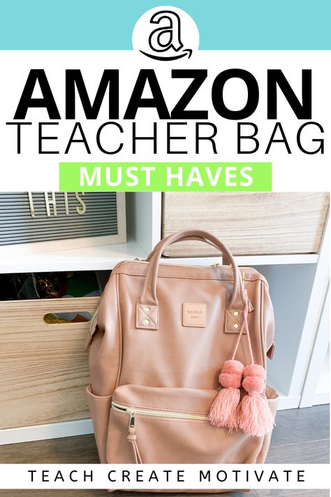 Teacher bags are meant to carry ALL THE THINGS. Make sure you have everything you need in your bag to keep you organized this school year! Preschool Teacher Essentials, Whats In My Teacher Bag, Teacher Bag Ideas, Teacher Work Bag, Teacher Bags Tote, Teacher Bag Essentials, Teacher Bag Organization, Sped Paraprofessional, First Year Teacher Must Haves