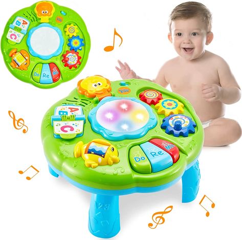 HERSITY Baby Activity Table, Hand Drums Musical Learning Table for Toddlers, Early Development and Activity Music Sound Toys 1st Birthday Gifts for Babies 18 Months 1+ Year Old Boys Girls Baby Activity Table, Learning Table, Hand Drums, Gifts For Babies, Baby Activity, Music Sound, Development Activities, Activity Table, 1st Birthday Gifts