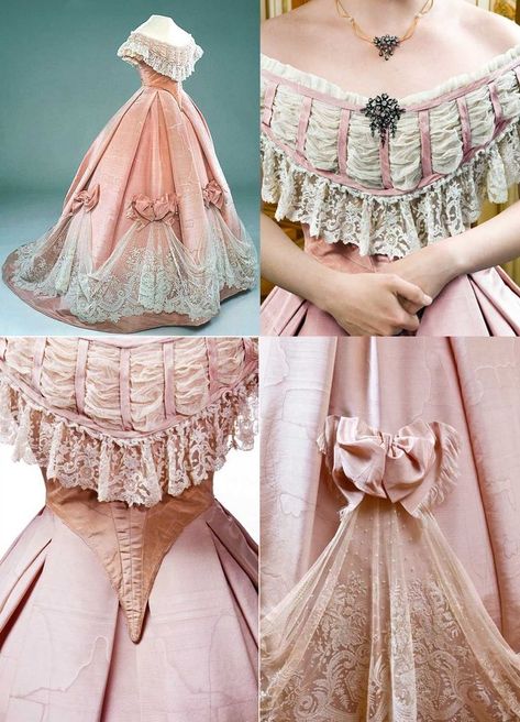 Victorian Ball Gowns, Gaun Abad Pertengahan, Dresses And Shoes, 1800s Fashion, Robes Vintage, Old Fashion Dresses, Old Dresses, Victorian Clothing, Antique Dress