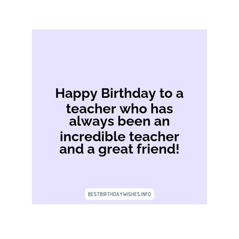 Teachers play an important role in the life of every student. It is important to show teachers how much we appreciate their hard work and dedication. ... | # #BirthdayWishes Check more at https://www.ehindijokes.com/inspirational-quotes-celebrate-teachers-birthday/ Birthday Dedication Quotes, Happy Birthday Teacher Quotes, Happy Birthday Teacher Card, Caption For Teachers, Happy Birthday Teacher Wishes, Birthday Quotes For Teacher, Happy Birthday Paragraph, Happy Birthday Teacher, Birthday Wishes For Teacher