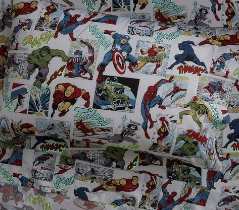 Boys Bedding & Bedding Sets | Pottery Barn Kids Marvel Toddler Boy Room, Vintage Superhero Bedroom, Super Hero Rooms For Boys, Kids Superhero Bedroom, Boy Superhero Bedroom, Super Hero Boys Bedroom, Marvel Themed Bedroom, Marvel Kids Bedroom, Super Hero Boys Room