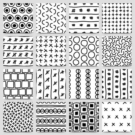 Art Patterns Abstract, Patterns That Go Together, Pattern Art Drawing Simple, Organic Lines Pattern, Mark Making Patterns, Simple Patterns To Draw, Mark Making Ideas, Doodle Geometric, Simple Pattern Design