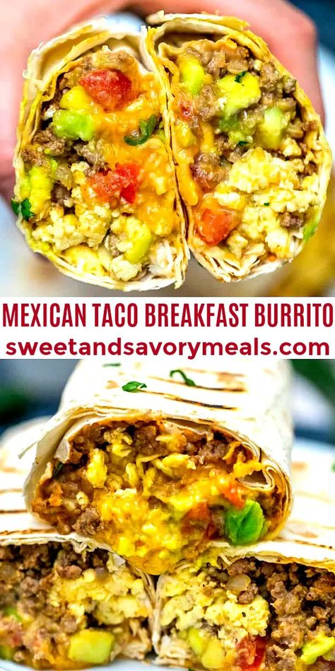 Burrito Video, Taco Breakfast, Buying Food, Authentic Mexican Recipes, Breakfast Burritos Recipe, Mexican Breakfast Recipes, Savory Meals, Breakfast Burrito, Burritos Recipe