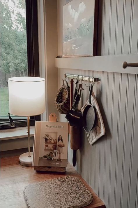 Beadboard Wallpaper Entryway, Beadboard Wallpaper On Ceiling, Bedroom With Beadboard, Beadboard Ideas, Cellar Conversion, Wall Paint Inspiration, Wallpapered Entryway, Beadboard Wallpaper, Transitional Farmhouse