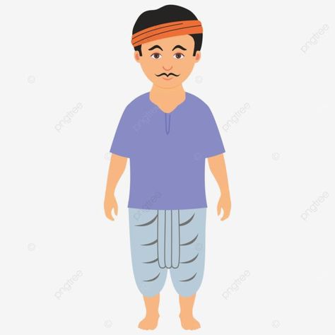 Indian Cartoon Characters, Free Cartoon Images, Animation Rigging, Farmer Character, Farmer Man, Indian Turban, Indian Cartoon, Male Design, Free Cartoon Characters