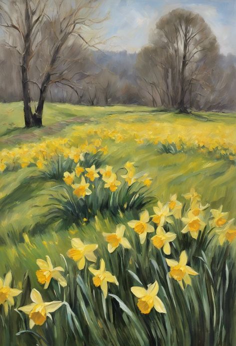 yellow daffodils meadow Check more at https://paintlyx.com/yellow-daffodils-meadow/ Daffodil Field Painting, Daffodil Paintings, Daffodil Aesthetic, Daffodils Aesthetic, Daffodils Painting, Daffodil Painting, Art App, Yellow Daffodils, Art Apps