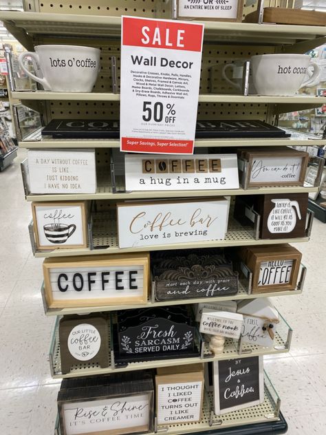 at hobby lobby <3 Lorelei Gilmore, Crosses Decor, Just Kidding, Hobby Lobby, Lobby, Door Mat, Wall Decor, Coffee, Wall Décor