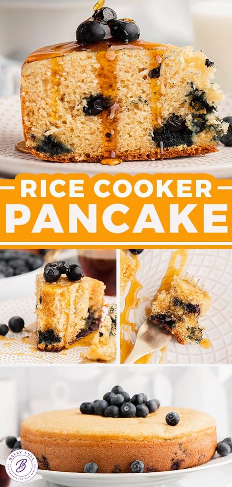 Pancake Cake In Rice Cooker, Pancakes In A Rice Cooker, Pancake Mix In Rice Cooker, Polenta In Rice Cooker, Rice Cooker Pancake Recipe, Pancake In Rice Cooker, Rice Cooker Desserts, Rice Cooker Oatmeal Recipes, Rice Cooker Breakfast Recipes