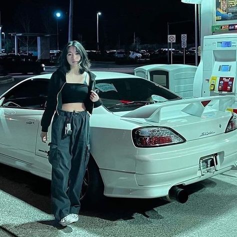 Perfection 😋 #iconiccars #cars #car Jdm Girl Aesthetic, Anime Car Aesthetic, Photo Ideas With Car, Car With Girl, Pose With Car, Car Photo Ideas, Jdm Vibes, Girl In Car, Car And Girl