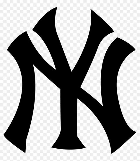 Yankees Svg Free, Nfl Logo Design, New York Logo Design, Ny Logo Design, Yankees Svg, Ny Yankees Logo, Baseball Shirt Designs, Logo Black And White, New York Tattoo