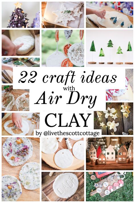 Homemade Clay Gift Ideas, Decoupage On Air Dry Clay, Air Dry Clay Toddler Craft, Simple Air Dry Clay Projects, Clay Gifts For Dad, Air Dry Clay Christmas Gifts, How To Glaze Air Dry Clay, Clay Gifts For Mom, Air Dry Clay Ideas Diy