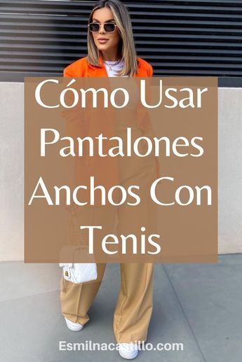 Si eres de esas mujeres que disfrutan salir a la calle cómodas y frescas, entonces seguramente te interese saber cómo usar pantalones anchos con tenis. Los pantalones anchos son una prenda muy versátil y a la moda. A pesar de esto, al momento de armar un outfit, puedes quedarte sin ideas o puede ser complicado saber cómo combinarlo. Por ello, te mostraremos algunas formas chic de usar un pantalón ancho y tenis. Bota Campana Pantalon Outfit, Outfit Jean Bota Campana Y Tenis, Pantalon Palazzo Outfits Tenis, Outfits Pantalon Campana, Jeans Palazzo Outfits Casual, Outfit Tennis Blancos, Pantalon Campana Outfits, Palazzo Beige Outfit, Beige Palazzo Pants Outfit