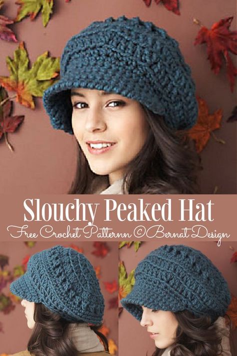 This Season Brim Hat Free Crochet Patterns & Paid - DIY Magazine Brim Crochet Hat, Crochet Sun Hats Free Pattern Woman, Crochet Womens Newsboy Hat Free Pattern, Crochet Hats Free, Crochet Cloche Hat Pattern, Crochet Brimmed Hat Pattern Free, Crochet Newsboy Hat Free Pattern, Crochet Cloche Hat Free Pattern, Crochet Hat Brim