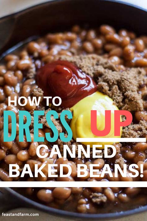 Baked Beans From Canned Kidney Beans, Baked Beans With Worcestershire, How To Make Baked Beans From Can, Best Baked Beans Recipe Easy, How To Doctor Up A Can Of Baked Beans, Van De Camp Baked Beans, What To Add To Baked Beans, Baked Beans Small Batch, Doctored Baked Beans Recipe