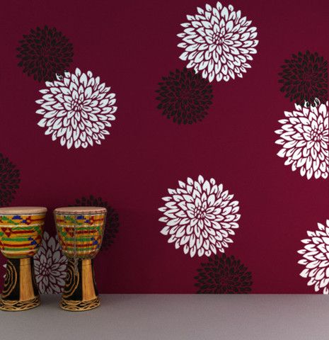 Asian Paints Wall Designs, Asian Paint Design, Wall Painting Frames, Flower Wall Stencil, Wall Stencil Designs, Stencil Painting On Walls, Wall Texture Design, Asian Paints, Room Painting