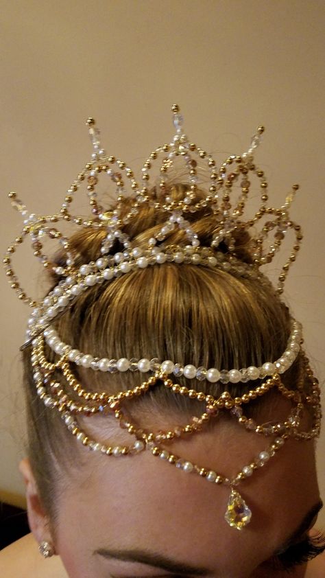 Ballet Hair Pieces, Ballet Tiaras Headpieces, Ballet Headpieces Diy, Diy Headpiece, Princess Headpiece, Tiara Diy, Ballet Crowns, Ballet Hair, Diy Tiara