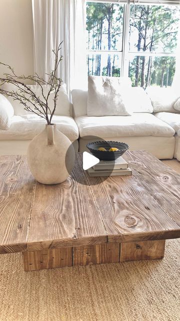 Renovate Coffee Table, Rustic Coffee Tables Diy, Diy Japandi Coffee Table, Making A Coffee Table, Diy Coffee And End Tables, Live Edge Coffee Table Diy, Diy Wood Coffee Table Rustic, Diy Live Edge Coffee Table, Refinish Coffee Table Diy