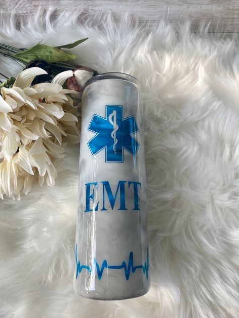 Emt Tumbler Ideas, Ems Shirts Designs, Emt Gear, Paramedic Shirt Ideas, Paramedic Tumbler, Peekaboo Tumbler, Firefighter Emt Tumbler, Emt Memes Funny, Fire Medic