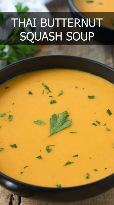 Thai Butternut Soup, Butternut Squash Recipes Soup Coconut Milk, Thai Coconut Curry Butternut Squash Soup, Butternut Squash Thai Soup, Thai Butternut Squash Soup Coconut Milk, Thai Squash Soup, Butternut Squash Soup With Ginger, Butternut Squash Curry Soup Coconut Milk, Coconut Curry Butternut Squash Soup