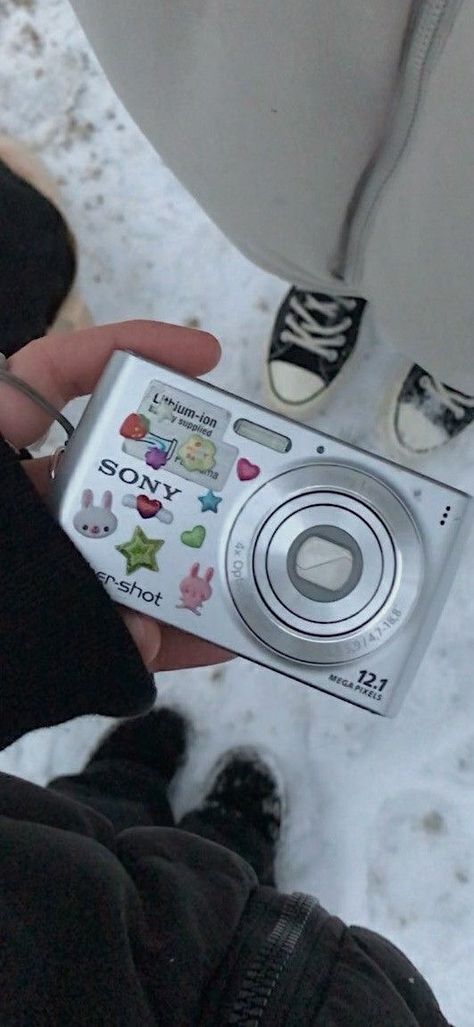 Digital Camera Aesthetic Stickers, Camera Decorations Sticker, Decorating Digital Camera, Digital Camera Stickers, Holding A Camera, Camera Decor, You Are My Moon, Camera Aesthetic, Cute Camera