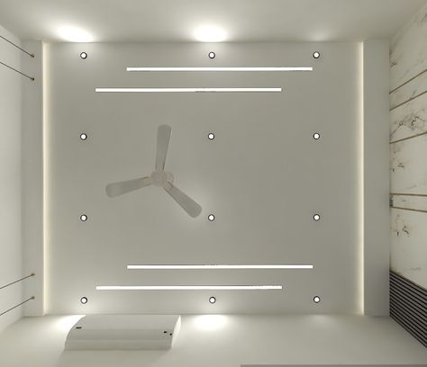 Simple Ceilings For Bedroom, Bedroom Fall Ceiling Design, Pop Design Ceiling Hall With Two Fans, False Ceiling Design For Bedroom With Fan, False Ceiling With Profile Lights Bedroom, Pop For Room Ceiling, Gypsum Celling Design Bedroom, For Celling Design For Bedroom, Pop Lighting Ideas In Hall