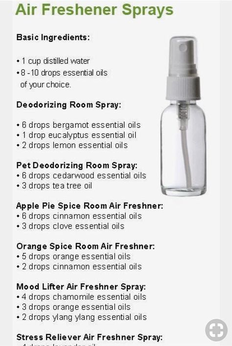 Room spray Essential Oil Spray Recipes, Diy Room Spray, Air Freshener Spray, Săpunuri Handmade, Essential Oils Room Spray, Essential Oil Diffuser Blends Recipes, Doterra Essential Oils Recipes, Essential Oil Spray, Essential Oils Guide