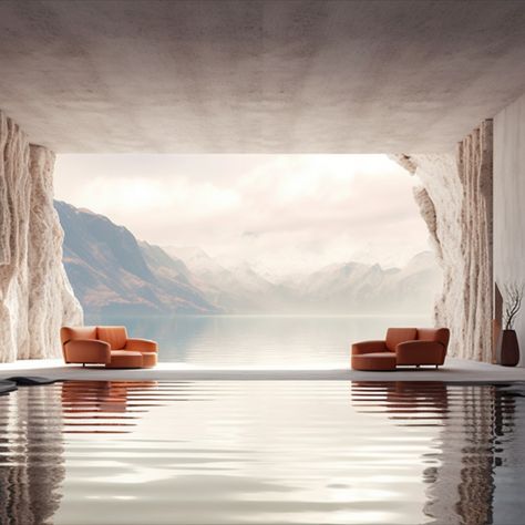 Discover a tranquil oasis in our AI-generated landscape, where stunning architecture meets mindful sofas for ultimate relaxation and mindfulness. Immerse yourself in serenity and rejuvenate your mind, body, and soul. #SerenityRetreat #ArchitectureBliss #MindfulSofas #WellnessandMindfulness Illustration Architecture, Stunning Architecture, Ar Vr, Mind Body And Soul, Boho Interior, Creative Ads, Body And Soul, Media Design, Electric Bike