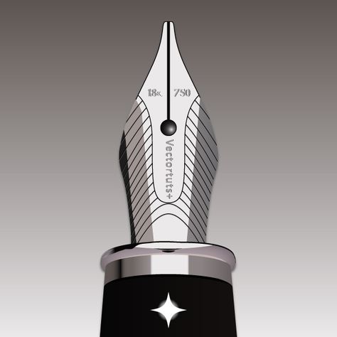 How to Create a Realistic, Shiny Fountain Pen Nib in Adobe Illustrator Design Assignments, Illustrator Tips, Adobe Illustrator Cs6, Digital Media Design, Fountain Pen Nibs, Adobe Illustrator Tutorials, Design Books, Pen Nib, Graphic Design Tips