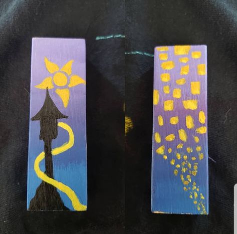 Jenga Painting Ideas Disney, Disney Jenga Blocks, Painting On Jenga Blocks, Paint Jenga Blocks, Jenga Art Ideas, Things To Make With Jenga Blocks, Jenga Drawing, Painting Jenga Blocks, Tangled Canvas Painting