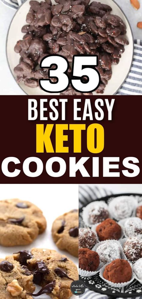 The best simple low carb keto cookie recipes whether you're looking for almond flour, coconut flour, vegan, chocolate chip, or peanut butter.