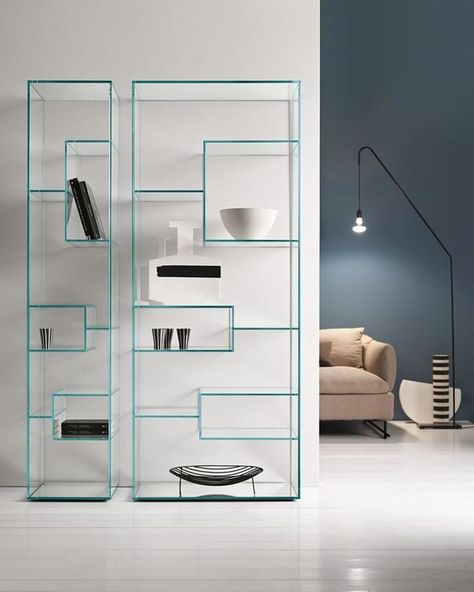 Pvc Furniture Plans, Glass Shelves Kitchen, Cubby Shelves, Glass Wall Shelves, Mobile Shelving, Country Kitchen Designs, Shelves Wall, Plastic Shelves, Regal Design