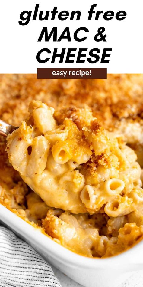 Gluten Free Mac And Cheese Recipe, Gluten Free Mac N Cheese, Dairy Free Mac And Cheese, Baked Macaroni And Cheese Recipe, Gluten Free Mac And Cheese, Gf Dinner, Baked Macaroni And Cheese, Macaroni And Cheese Recipe, Gluten Free Sides