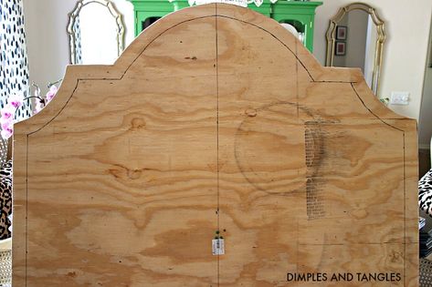 Padded Headboard Diy, Diy Fabric Headboard, Dimples And Tangles, Headboard Diy, Diy Headboard Upholstered, How To Make Headboard, Diy Bed Frame, Fabric Headboard, Diy Headboards