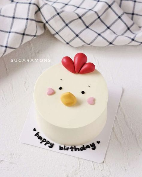 Chicken Cake, Animal Birthday Cakes, Fondant Cake Designs, Chicken Little, Cake Cafe, Unique Birthday Cakes, Simple Cake Designs, Funny Birthday Cakes, Mini Cakes Birthday