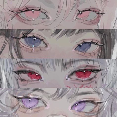 kaye on Instagram: “it’s my bday today so here’s an eye compilation 🥞 #eyes #eyedrawing #eyememe #wip #sketch #rkgk #illust #digitalart #myart #procreate…” Character Art Eyes, Art Reference Eyes Anime, Anime Eyes Reference Sketch, Anime Drawing Procreate, Eyes Refrence Art, Drawing Eyes Styles, Different Eye Drawings, Character Eyes Reference, Eye Anime Reference