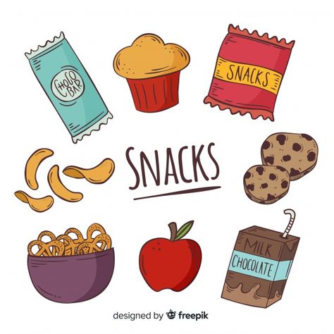 Collection of delicious snacks Free Vect... | Premium Vector #Freepik #vector #food