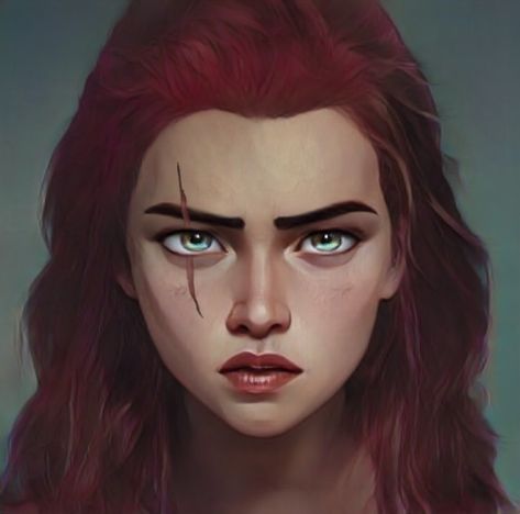 but with a scar☠️ Arcane Female Oc, Scar On Eyebrow, Arcane Face Claim, Scar Over Eye Drawing, Arcane Oc Girl, How To Draw Scars, Eyebrow Scar, Arcane Oc, Eyebrow Drawing