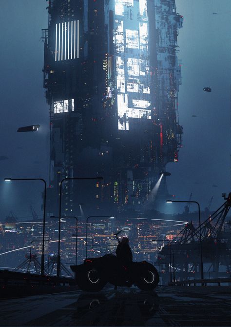 Sci-fi, Astero . on ArtStation at https://www.artstation.com/artwork/KO6Xb4 Cyberpunk Dnd, Dystopian Book, Scene Reference, Ville Cyberpunk, Echo Echo, Beautiful Animation, Composition Ideas, Art Cyberpunk, Sci Fi City