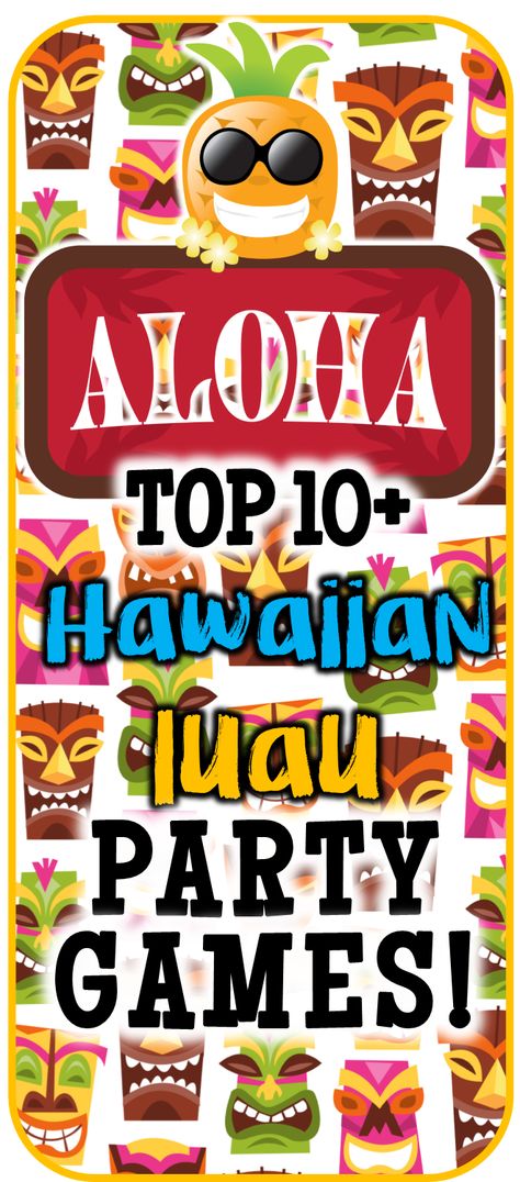 Hawaiian Games, Hawaiian Party Games, Hawai Party, Luau Games, Party Games To Play, Luau Party Games, Kids Luau, Beach Party Games, Birthday Themes For Adults