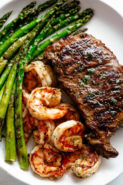 Best Steak Recipe, Gourmet Steak, Good Steak Recipes, Steak Shrimp, The Best Steak, Steak And Shrimp, Easy Steak Recipes, Pasti Sani, Easy Steak