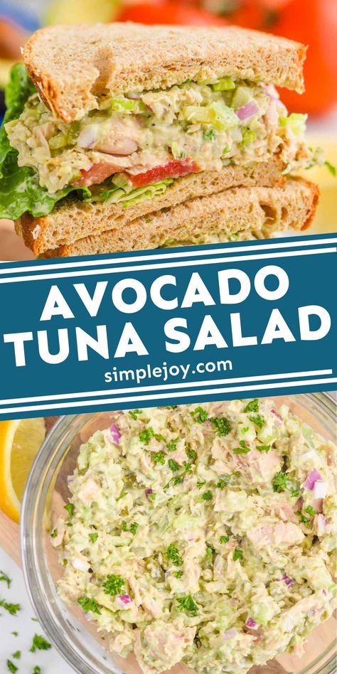 Best Tuna Salad Recipe, Best Tuna Salad, Avocado Recipes Healthy, Avocado Tuna, Avocado Tuna Salad, Tuna Avocado, Tuna Salad Recipe, Tuna Recipes, Easy Lunch