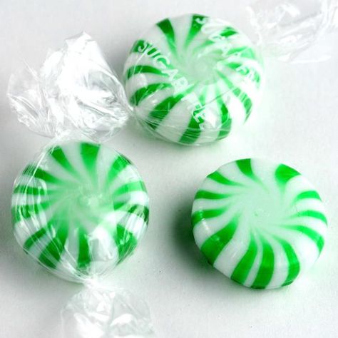 Spearmint Candy, Constructed Textiles, Mints Candy, Winter Angel, Luxury Candy, Sweet Games, Wrapped Candy, St Patricks Day Food, Green Candy