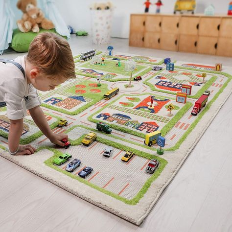 Kids Den, Toddler Education, Play Rug, Soft Flooring, Play Mat, Green Rug, Playful Design, Fine Motor Skills, Kids Design