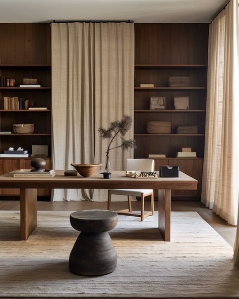 I’m so inspired by these home offices in organic modern style.🤩 Natural elements blend seamlessly with sleek design, creating spaces that are both functional and calming. Perfect for sparking creativity and productivity. 🌿✨ #homeofficeideas #organicmodern #homeofficegoals #workspaceinspo #minimalistinterior #minimalisthome #minimalisthomedecor #japandi #japandistyle #japandiinterior #japandidesign #japandihome #cratestyle #interiordesign #interiordesignlovers #interiordesignaddict #interior... Study Shelf Design, Office Millwork, Modern Organic Office, Organic Modern Office, Office Interior Design Creative, Japandi Office, Japanese House Interior, Texas Office, Organic Modern Style