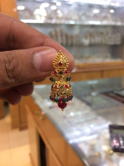 10 Grams Gold Earrings Designs, Gold Earrings Indian Daily Wear, Kammalu Buttalu, 3 Grams Gold Earrings, 3 Grams Gold Earrings Indian, Indian Daily Wear, Gold Buttalu, Gold Jhumkas, Fashion Jewelry Necklaces Gold