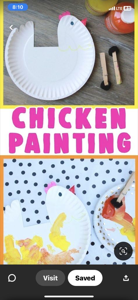 Animal Art For Toddlers, Påskeaktiviteter For Barn, Art For Toddlers, Preschool Farm, Barnyard Theme, Farm Theme Preschool, Plate Painting, Farm Animal Crafts, Farm Unit